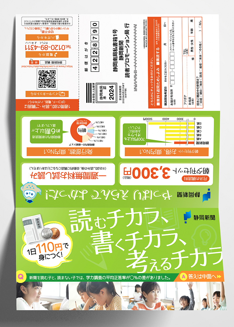 静岡新聞・販促DM Aパターン中面:静岡新聞